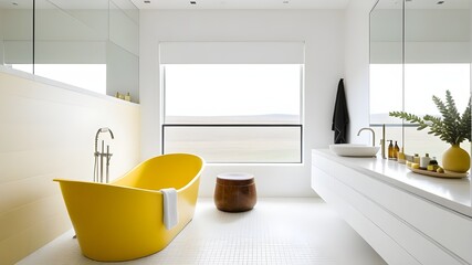 Fototapeta premium yellow bathtub