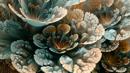 Fototapeta premium Organic abstract sea flower
