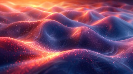 Obraz premium 3D rendered abstract pink-blue neon background futuristic wallpaper