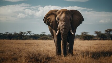 Obraz premium The calm and powerful essence of elephants displayed in their wilderness