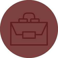 Shoulder Bag Vector Line Maroon Circle Maroon