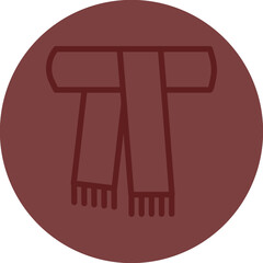 Scarf Vector Line Maroon Circle Maroon