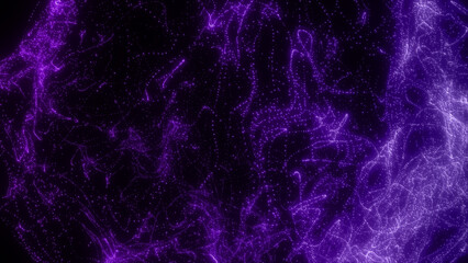 Obraz premium オーラのような細かい多彩なパーティクルが織りなす幻想的な光の背景