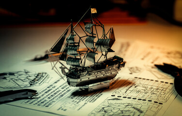 Pirate Ship - 3D Metal Puzzle