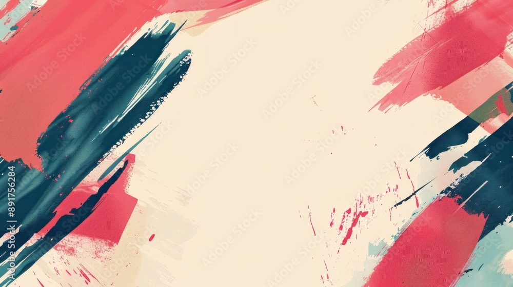Poster design a frame cut-out with an artistic brushstroke border, giving a dynamic and creative edge to th