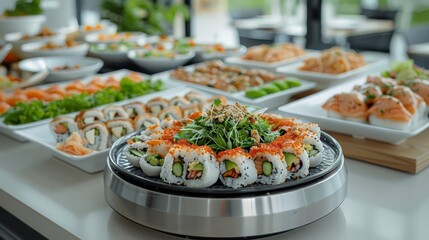 Gastronomic Delights: Vibrant Food and Cuisine Illustration with Deep Depth of Field