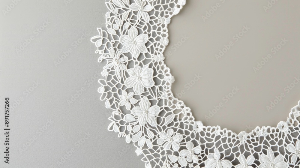 Poster generate a frame cut-out showcasing elegant lace designs around the perimeter, perfect for adding a 