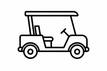 Golf cart icon. Filled golf cart icon for website design and mobile, app development. golf cart icon from filled golf collection isolated on black background. stock illustration