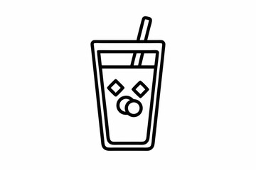 Solid Vector Icon for Cold Drink stock illustration