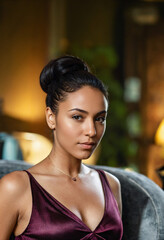 Beautiful Mixed-Race Woman