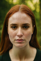 Beautiful Freckled Woman