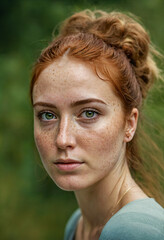 Beautiful Freckled Woman