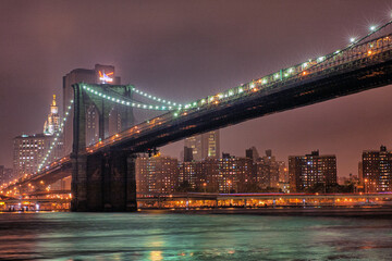  Brooklyn Bridge is a hybrid cable-stayed/suspension bridge in New York city
