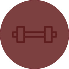 dumbell Vector Line Maroon Circle Maroon
