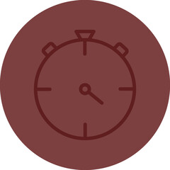 stpwatch Vector Line Maroon Circle Maroon