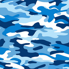 Modern air force camouflage pattern in shades of blue and white for seamless wallpaper 4