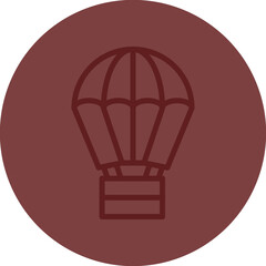Ballon Vector Line Maroon Circle Maroon