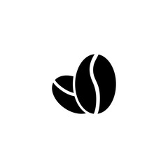 Modern simple coffee beans icon for branding and design.