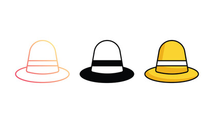 Hat icon design with white background stock illustration