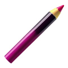 Pink Cosmetic Pencil Isolated On White Background. Generative AI