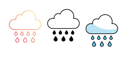 Rain icon design with white background stock illustration