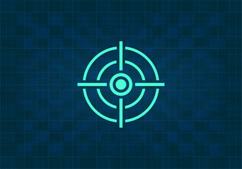 Значок вектора на синем фоне с градиентом