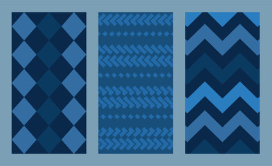 conjunto de patrones geom&eacute;tricos azules, banner de texturas azules, minimalistas texturas
