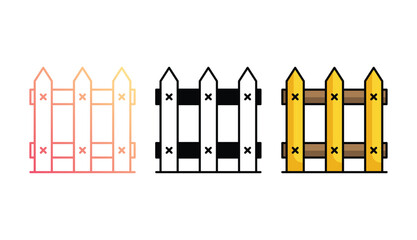 Fence icon design with white background stock illustration