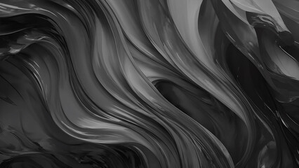 Obraz premium Dark Abstract background of ash color oil painting, Decorative artwork, Abstract decoration for grey Abstract background. A mesmerizing blend of white and grey, Ebru style background. Generative AI