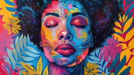 Obraz premium Pop Art Green Revolution: Vibrant Eco Messages