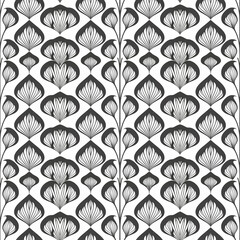 Black and white floral pattern