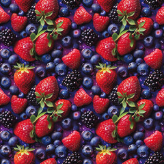 Fototapeta premium Close-up view of fresh summer berries