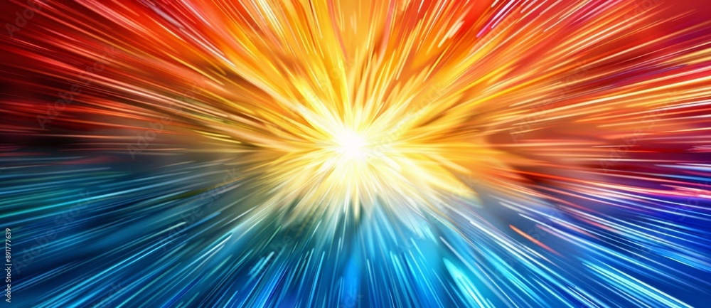 Aufkleber vibrant abstract background with radiant lines converging towards a bright center point. creating a 