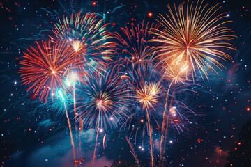 Fototapeta premium Fireworks at Night 