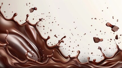 Fototapeta premium chocolate splash vector