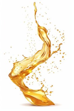 oil splash isolated on white background