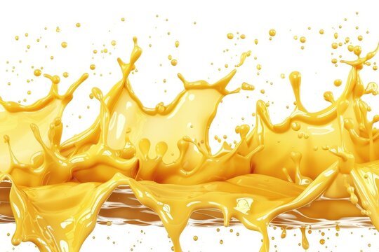 orange juice splash isolated on white background