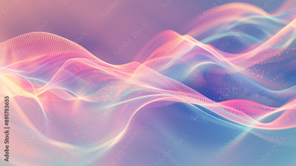 Aufkleber an abstract background with fluid, wave-like gradient patterns and a blurred effect, providing a dyn
