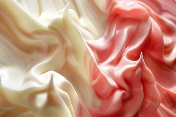 Obraz premium a close up of a white and red swirl
