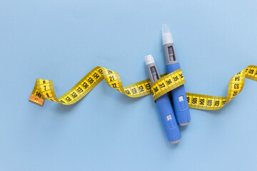 Two injectors dosing pens for subcutaneous injection of antidiabetic medication or anti-obesity...