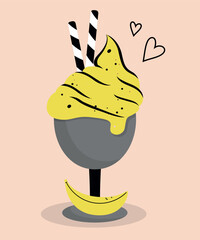 Illustration Bowl Of Ice Cream at Banana
Taste