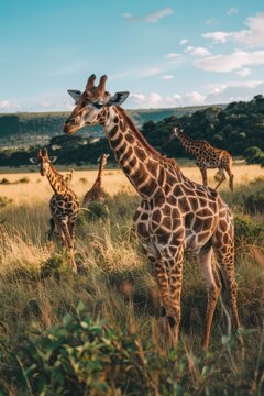 giraffes in the wild