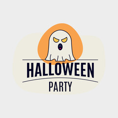 Halloween vintage label, logo