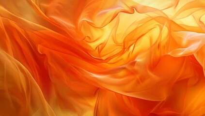 Obraz premium Electric Sunset: Fluid Orange Waves