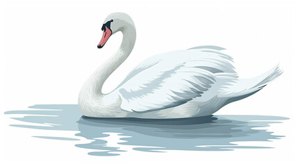Swan isolated against a background