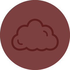 Cloud Vector Line Maroon Circle Maroon
