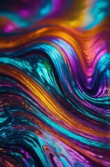 Holographic Neon background ,Colorful psychedelic Abstract Pastel color waves for Background.