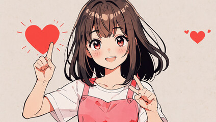 Cute lovely manga anime cartoon personage friends buddies animated movie banner poster