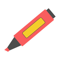 Marker. School supplies. Vector illustration.