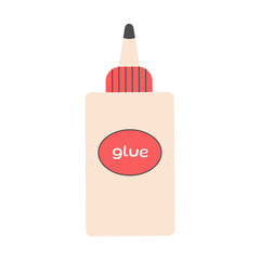 Plastic glue bottle logo design. Stationery. Vector illustration.